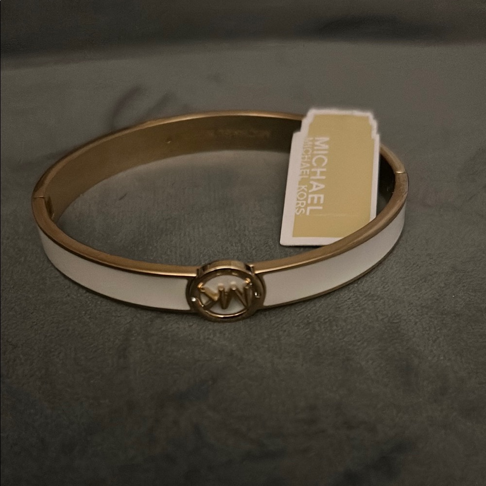 Michael Kors Gold and White Bracelet